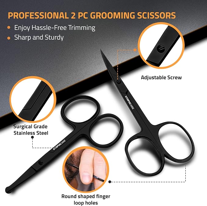 Utopia Care Eyebrow Scissors, Professional Stainless Steel Small Shears - Image 3