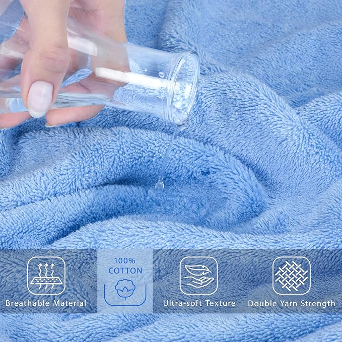 Cotton Paradise, 100% Cotton 40x80 Oversized Bath Sheet, Extra Large Turkish - Image 4