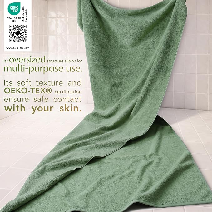 Cotton Paradise 100% Cotton 40x80 Oversized Bath Sheet, Extra Large Turkish - Image 3