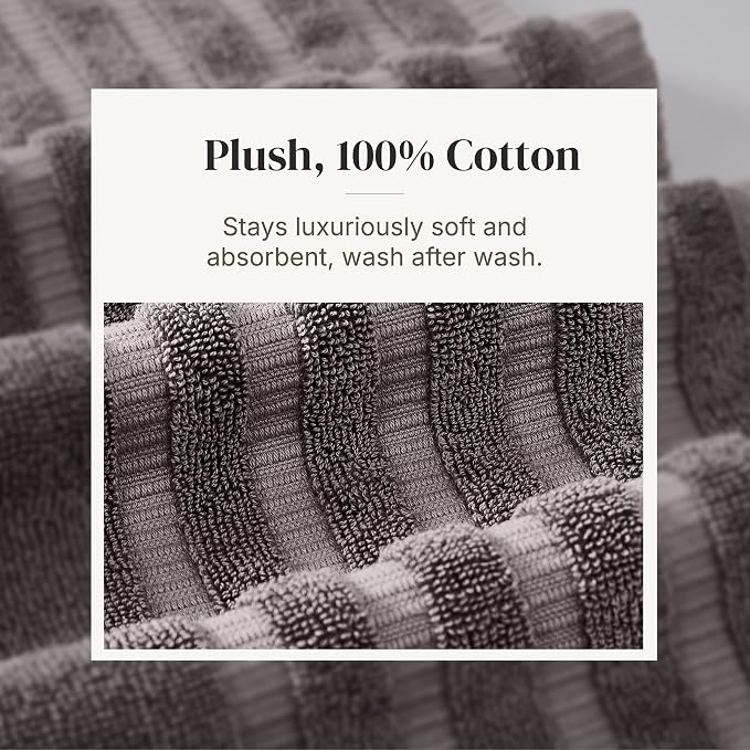 Modern Threads Natural Vine 6-Piece 100% Cotton Towel Set – Yarn Dyed Jacquard - Image 5