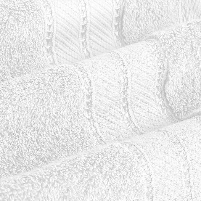 Modern Threads 4-Pack SpunLoft Bath Sheet White 35x66 - Image 4