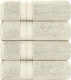 Modern Threads 4-Pack SpunLoft Bath Sheet Sand 35x66 - Image 2