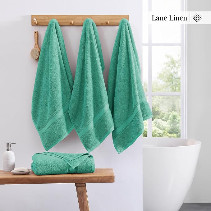LANE LINEN 100% Cotton Bath Towels 4 Pack - Image 3