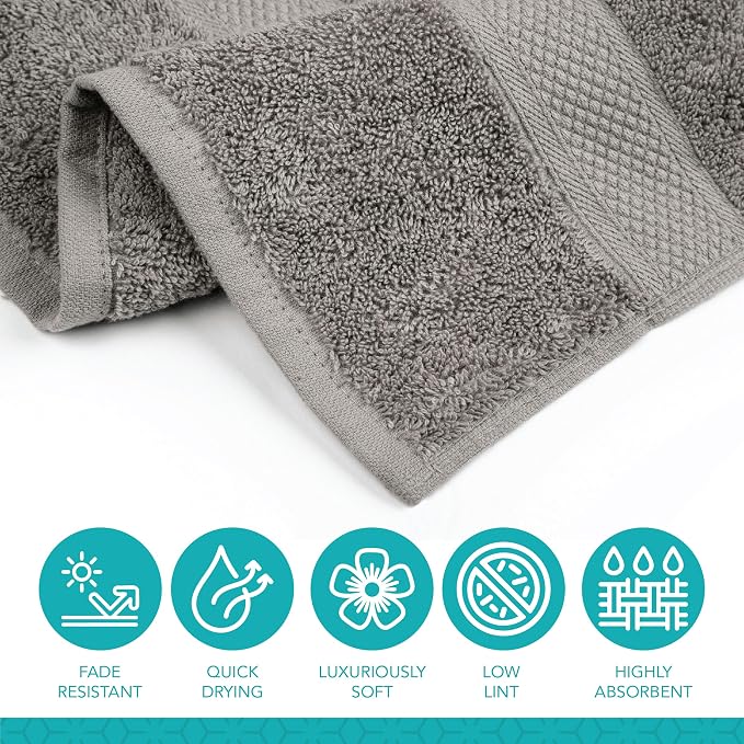 Pleasant Home Bath Towels Set of 6 100% Cotton, 515 GSM | Lightweight, Soft & - Image 3