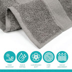 Pleasant Home Bath Towels Set of 6 100% Cotton, 515 GSM | Lightweight, Soft & - Image 3