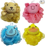 Lovely Animal Design Kids Exfoliating Bath Scrubber Body Scrubber Shower Ball by Bleu+Bath