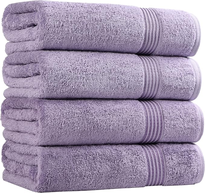 Superior Egyptian Cotton 4-Piece Bath Towel Set by SUPERIOR
