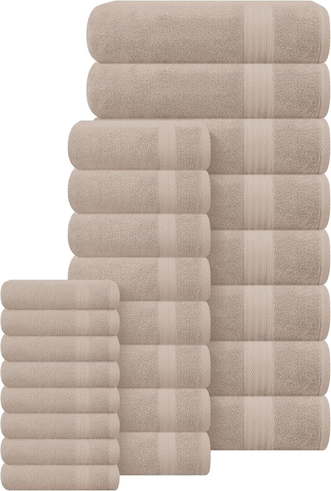 GLAMBURG Ultra Soft 24-Piece Towel Set - Image 3