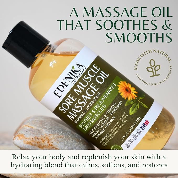 Edenika Botanicals Maximum Strength Sore Muscle Massage Oil - Image 3