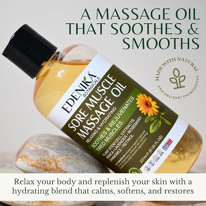 Edenika Botanicals Maximum Strength Sore Muscle Massage Oil - Image 3