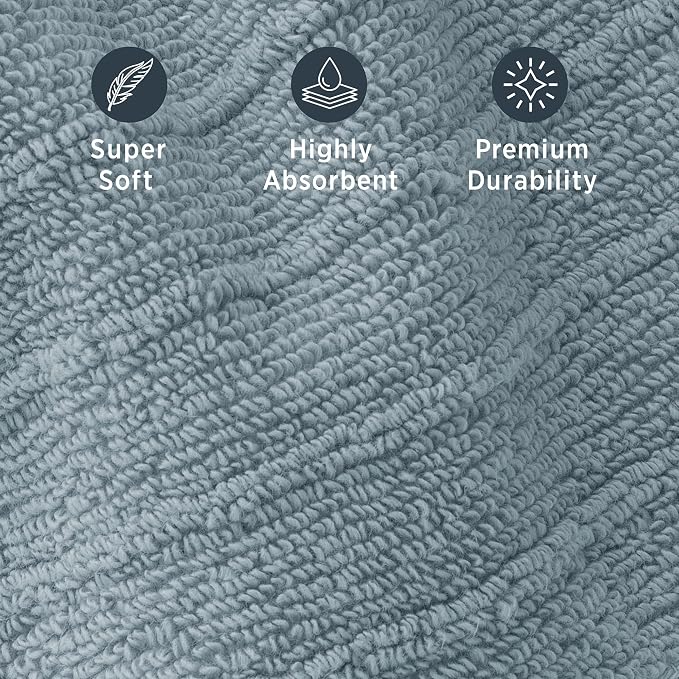 Welhome James 100% Cotton Textured Stripe Towel Set - Image 3