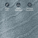 Welhome James 100% Cotton Textured Stripe Towel Set - Image 3