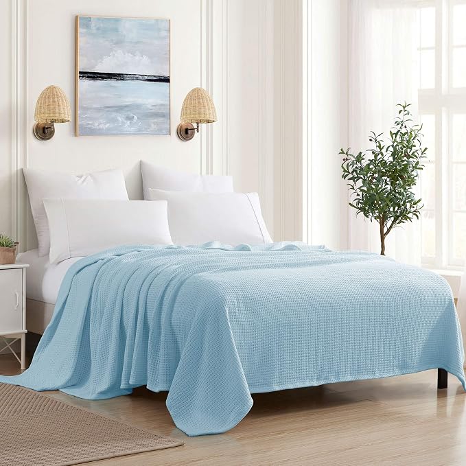 100% Fine Cotton Blanket Luxurious Weave Stylish Design Soft and Comfortable by SweetHomeCollection