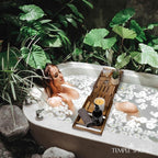 Temple Spring Foldable Bathtub Tray, Unique Design Selfcare Bathroom Caddy - Image 6