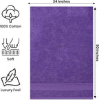 Large Bath Towels Bulk Set of 12 – 100% Cotton Terry – 24" x 50" – Quick Dry - Image 2
