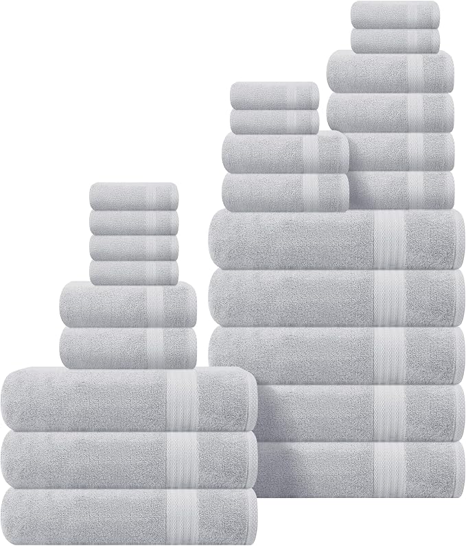 GLAMBURG Ultra Soft 24-Piece Towel Set by GLAMBURG