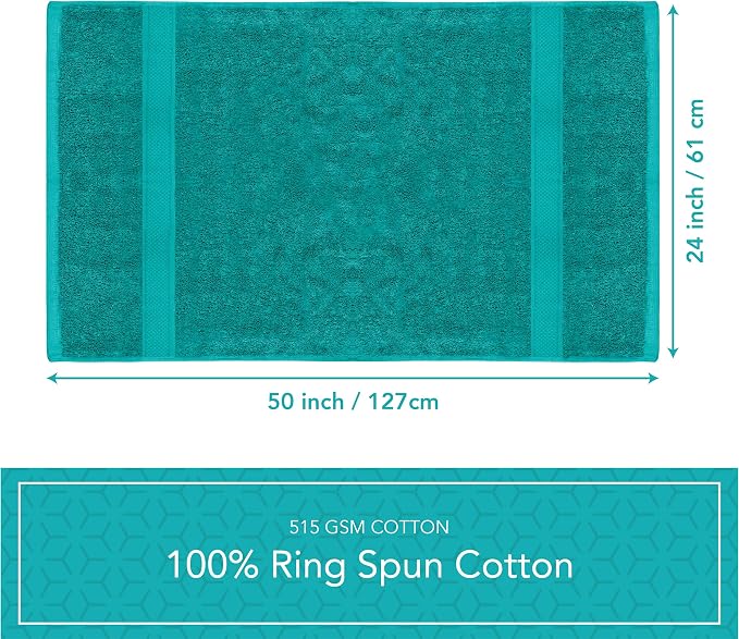 Pleasant Home Bath Towels Set of 6 100% Cotton, 515 GSM | Lightweight, Soft & - Image 8