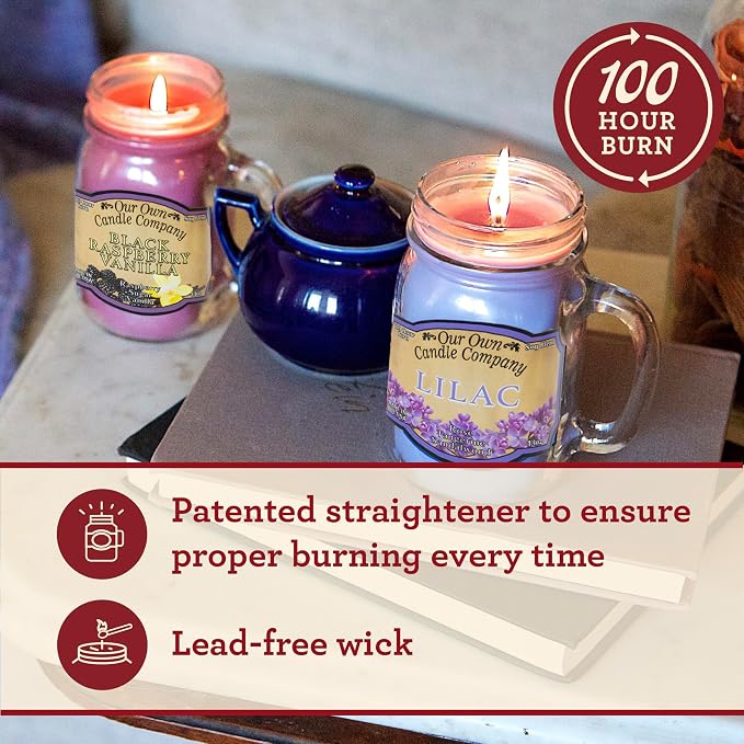 Our Own Candle Company, Banana Nut Bread Scented Mason Jar Candle, 100 Hour - Image 3