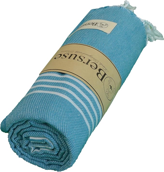Bersuse Towels Anatolia XL Beach Blanket Throw Blanket Turkish Towel 100% - Image 2