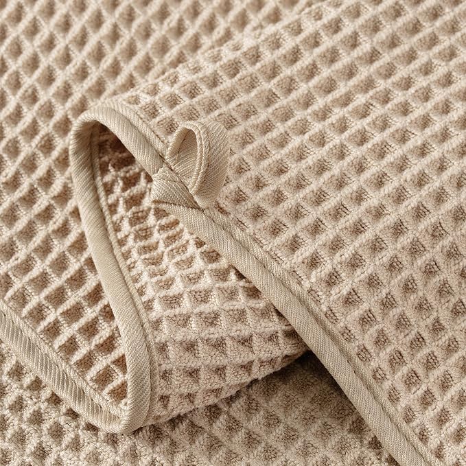 MICROFI New Microfiber Waffle Bath Towels, 2 Pieces, Fast Drying, Lint Free 430 - Image 3