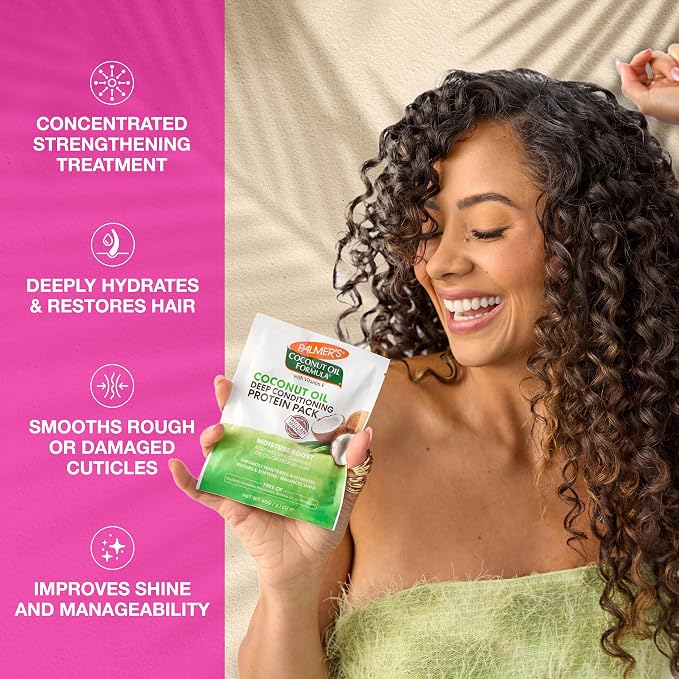 Palmer's Coconut Oil Formula Moisture Boost Protein Pack, Hair Treatment - Image 5
