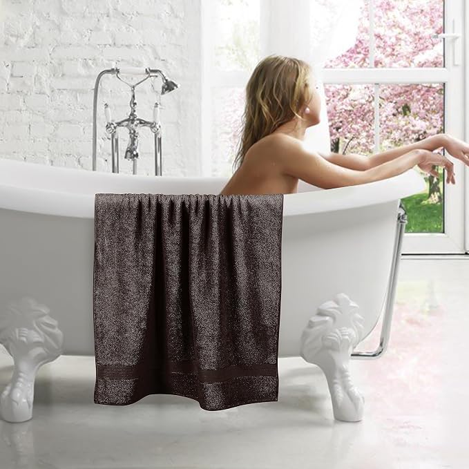 GLAMBURG 700 GSM Premium 2-Pack Oversized Extra Large Bath Sheet Set - Image 4