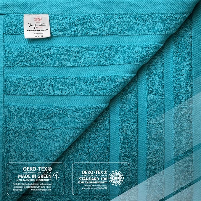 Infinitee Xclusives 100% Cotton Luxury Bath Towels Set of 2 - Image 7