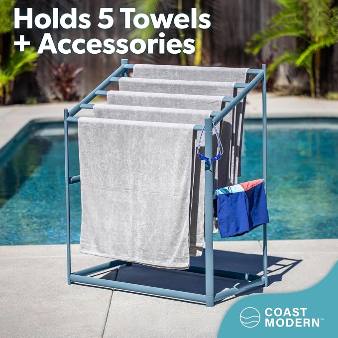 Coast Modern Pool Towel Rack – Choose Your Color - Image 3