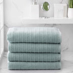 Welhome James 100% Cotton Textured Stripe Towels - Image 2
