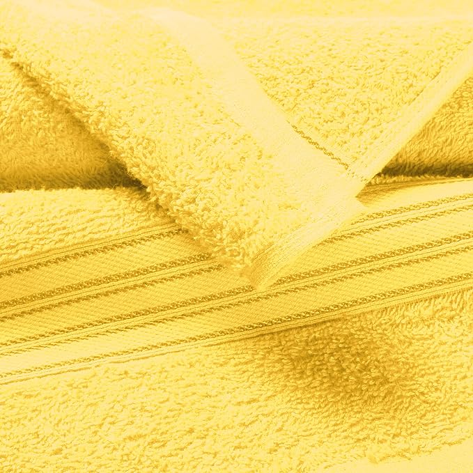 BOUTIQUO 6 Pack Cotton Towel Set, Contains 2 Bath Towels 28x55 inch, 2 Hand - Image 2