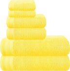 Ultra Soft 6 Pack Cotton Towel Set, Contains 2 Bath Towels 28x55 inch, 2 Hand by Unknown