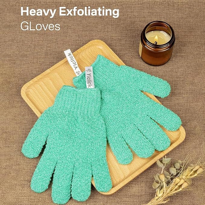 Yiclick Heavy Exfoliating Gloves, Exfoliating Body Scrubber - Image 2