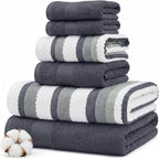 Modern Threads Pax 6-Piece Reversible Yarn Dyed Jacquard Towel Set by ModernThreads