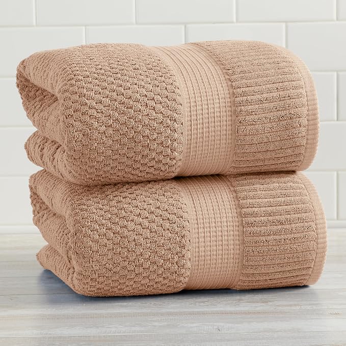 NY Loft 100% Cotton 2 Pack Bath Sheet Towel Set | Extra Large Oversize Bath - Image 8