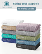 24-Piece 100% Cotton Towels and Washcloths Set – 2 Bath Sheets, 2 Bath - Image 7