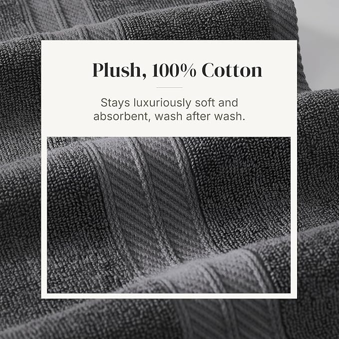 Modern Threads Botanical Vine 6-Piece 100% Cotton Towel Set – Reversible Yarn - Image 5