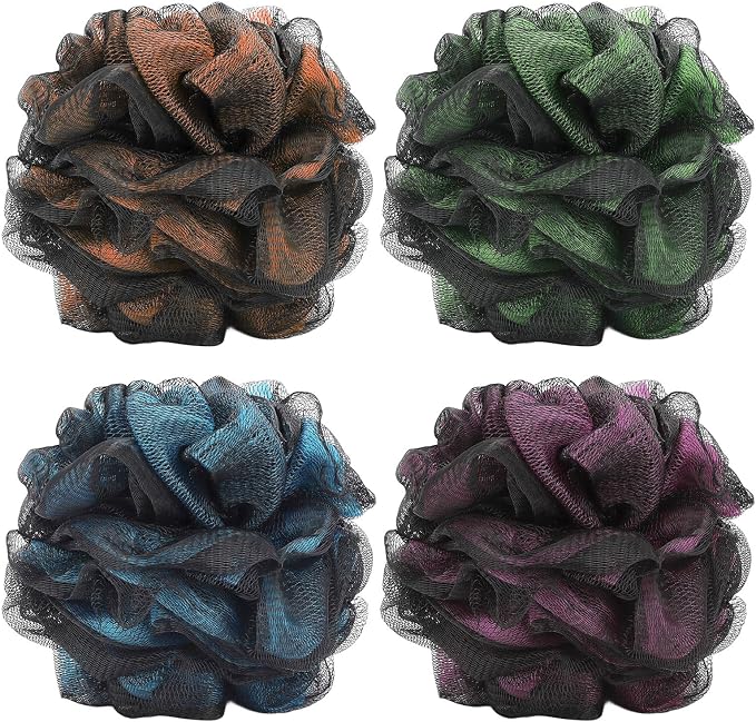 Loofah Sponge 60g/Piece, Bath Sponge Pouf Shower Loofah Body Scrubber by Tbestmax