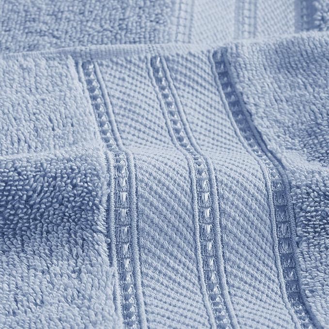 Modern Threads 4-Pack SpunLoft Bath Sheet Blue 35x66 - Image 6