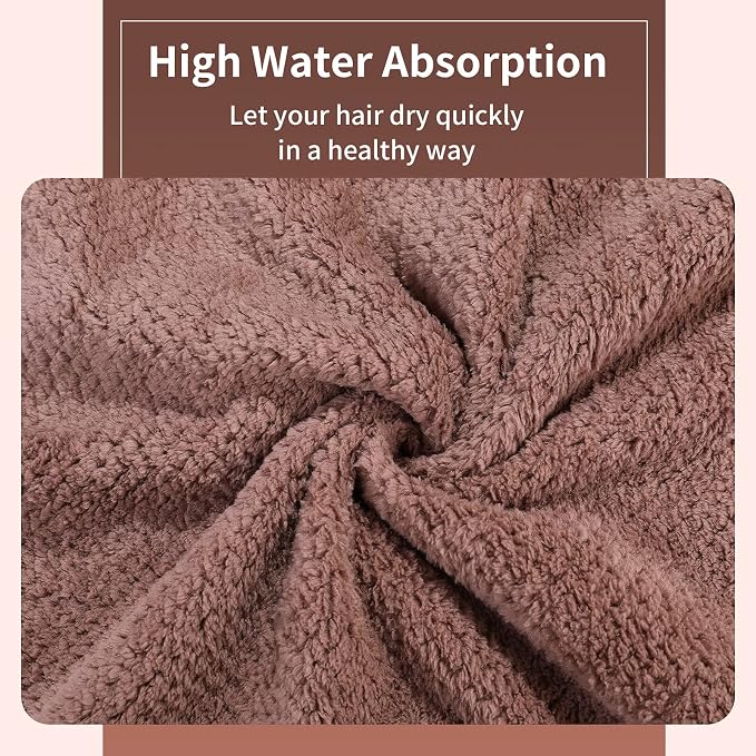 Microfiber Hair Towel Quick Dry Hair Towel Hair Drying Towels Suitable - Image 2