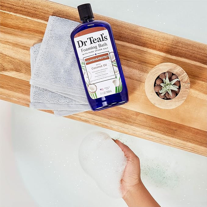Dr Teal's Foaming Bath with Pure Epsom Salt, Nourish & Protect with Coconut Oil - Image 5