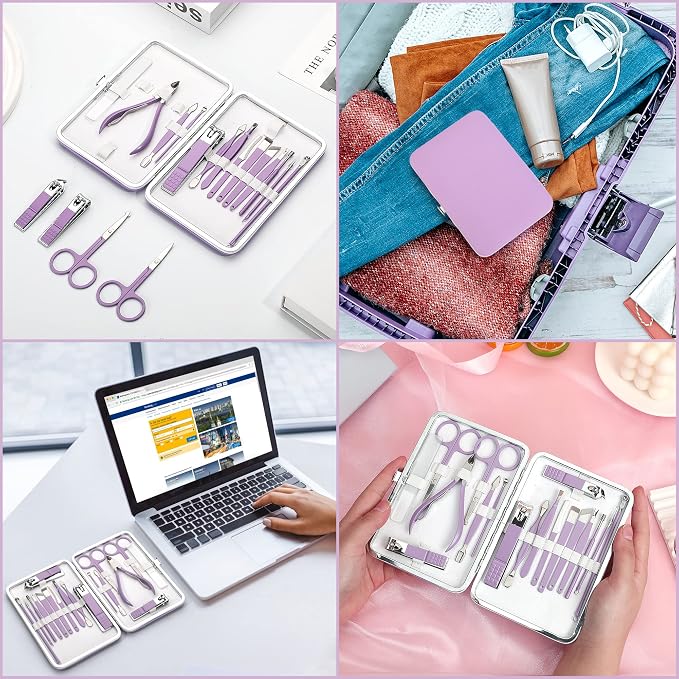 Manicure Set Professional Manicure Pedicure Kit Tools Travel Nail Care Kit - Image 5