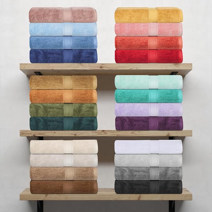 SUPERIOR Egyptian Cotton Pile 6 Piece Towel Set, Includes 2 Bath, 2 Hand - Image 7