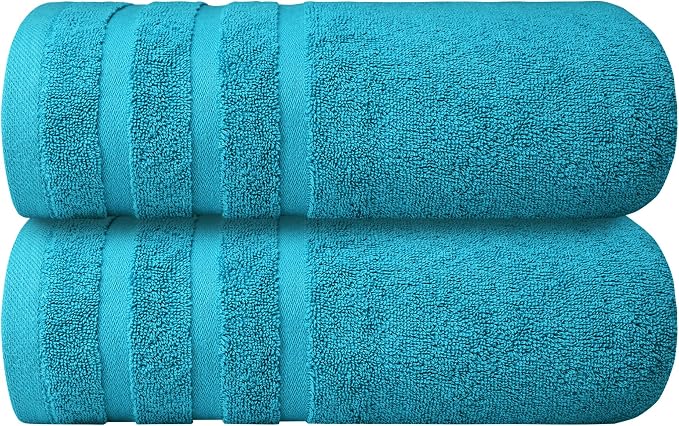 Infinitee Xclusives 100% Cotton Luxury Bath Towels Set of 2 - Image 8