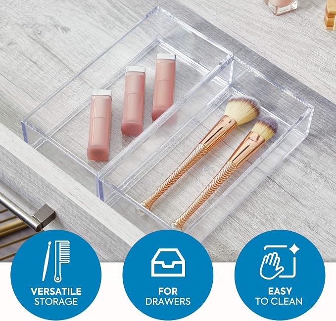 IDesign Decorative Countertop Vanity Tray Organizer - Image 2