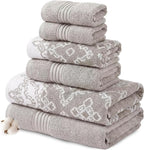 Modern Threads Charlize 6-Piece 100% Cotton Towel Set – Reversible Yarn Dyed by ModernThreads