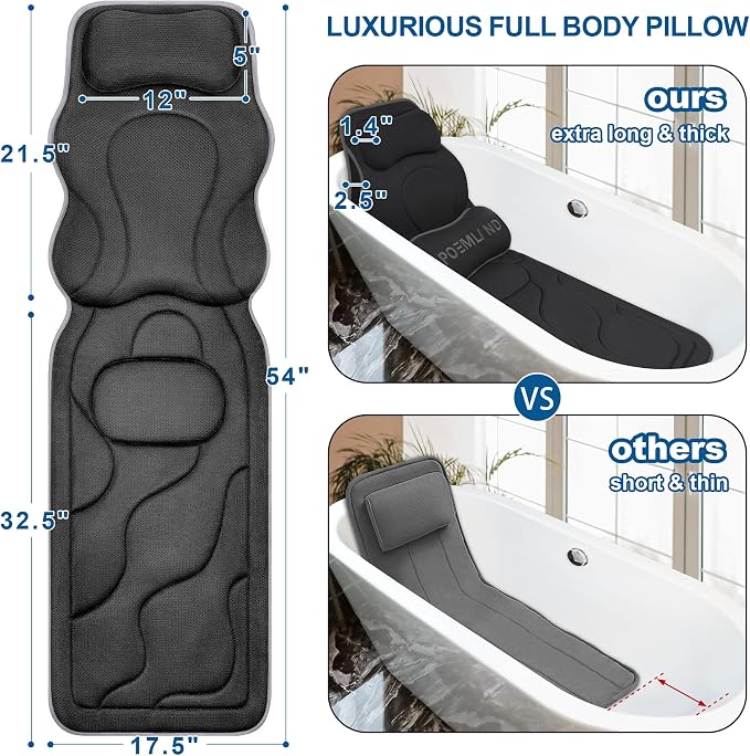 Poemland Luxury Full Body Bath Pillows - Image 4