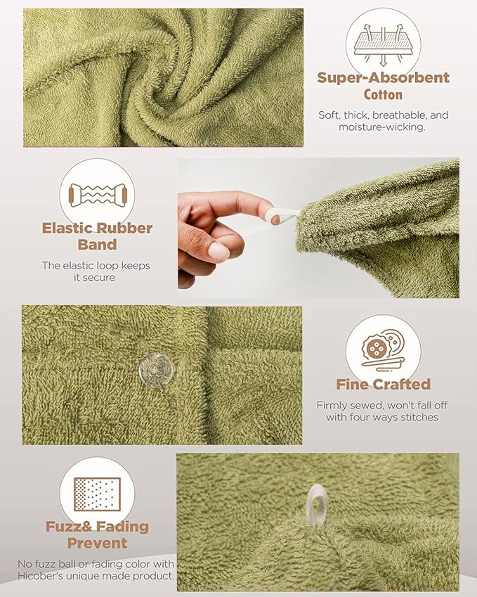 Textila 100% Cotton Hair Wrap Towels - Image 4