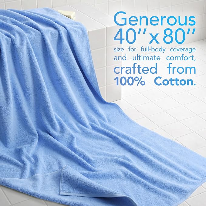 American Soft Linen 100% Cotton 600 GSM Turkish 40x80 Oversized Bath Towel Sheet - Image 2