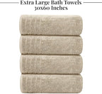 Tens Towels Pack of 4 Extra Large Bath Towels 30 x 60 Inches, 100% Cotton - Image 5