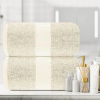 White Classic Luxury Soft Ivory Bath Sheet Towels - Image 5